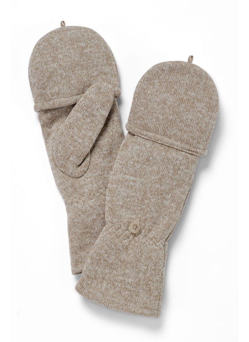 Tchibo Women 1 Pair Textured Gloves, Beige  - Image 2