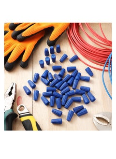 Generic 100 Pcs Waterproof Wire Outdoor Splice Terminal Electrical Connectors 22AWG-12AWG Cable Wire Landscape Connectors Wet Location Available for Building Application Connect Blue  - Image 2