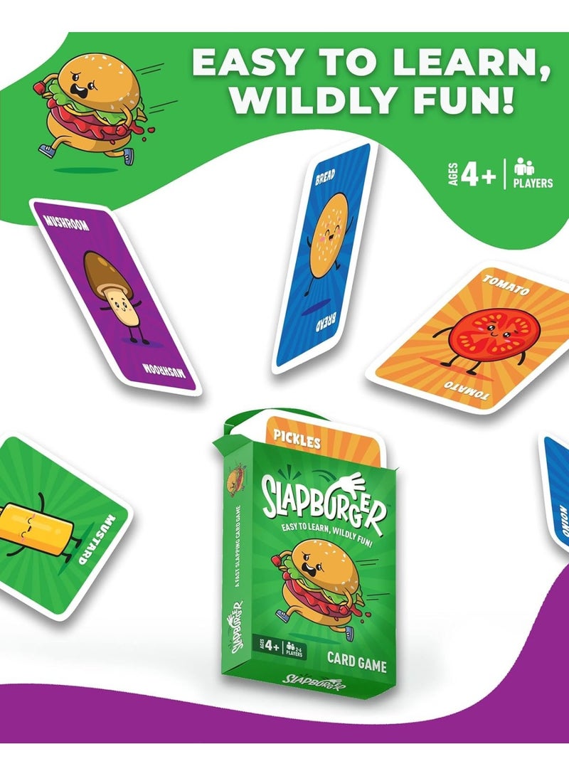 NIBEMINENT Slapberg - A fast-paced family card game suitable for children aged 4 to 12, teenagers and adults - similar to "Snap Game", "War", "Slap Sandwich" - easy to learn, can be played by 2 to 6 people, perfect for game nights, travel, classrooms, and birthdays. - Image 1