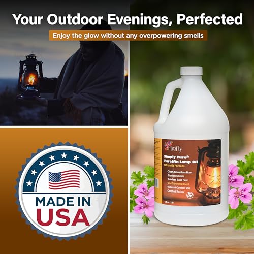 Firefly Kosher Citronella Paraffin Lamp Oil - Smokeless, Virtually Odorless, Long-Lasting- 1 Gallon - Image 5