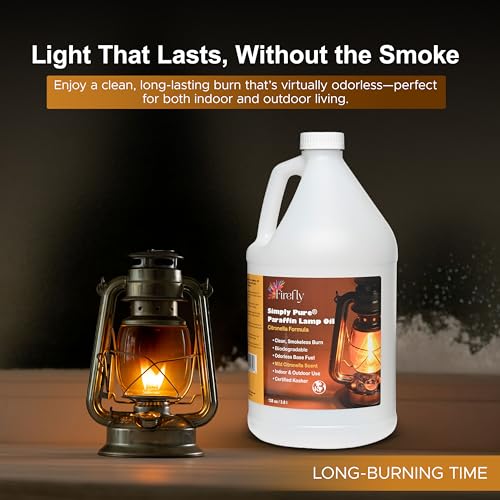 Firefly Kosher Citronella Paraffin Lamp Oil - Smokeless, Virtually Odorless, Long-Lasting- 1 Gallon - Image 2