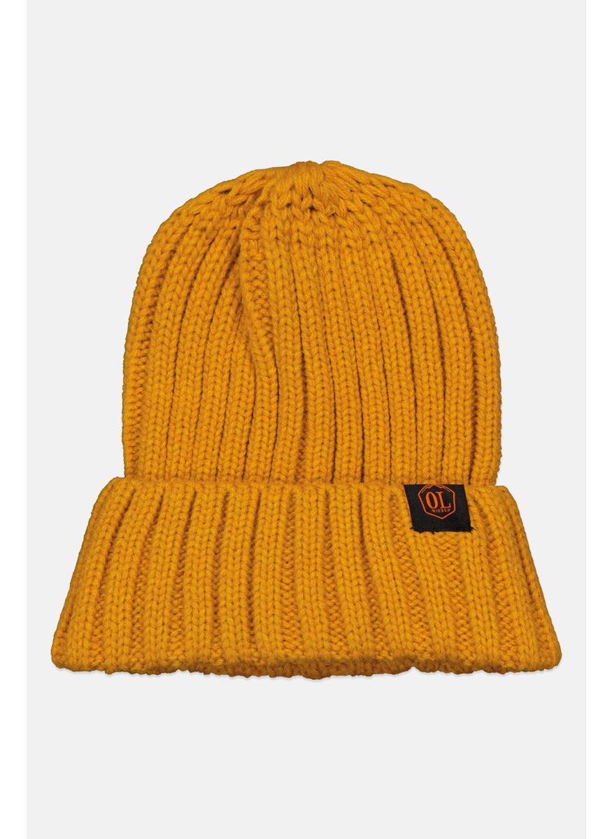 Men Brand Logo Knitted Beanie, Yellow - pzsku/Z02E08430FCD0236B970DZ/45/_/1737642080/49dcf2b4-11cb-4075-a558-ea8a99b4041d