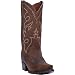 Dan Post Mens Renegade Distressed Embroidered Pull On Snip Toe Dress Boots Mid Calf  Brown  Size 10 D - Image 2