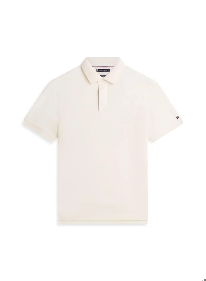 TOMMY HILFIGER Ivory Petal Hidden Placket Regular Polo Shirt for Men | Best Price UAE