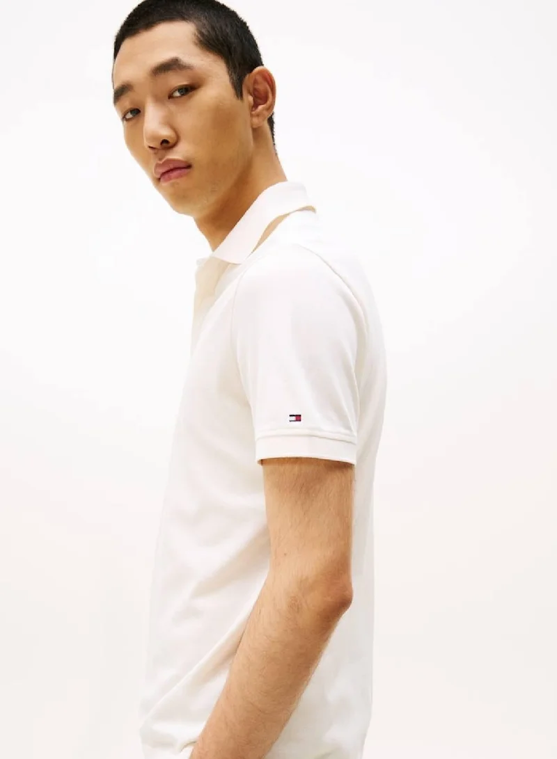 TOMMY HILFIGER Ivory Petal Hidden Placket Regular Polo Shirt for Men | Best Price UAE
