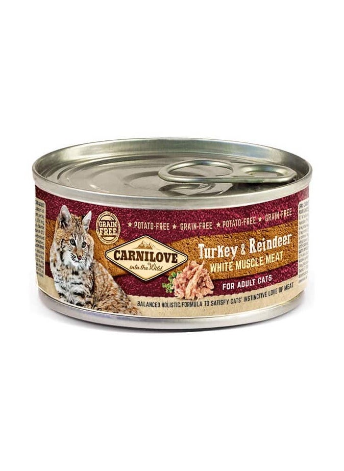 CARNILOVE Turkey & Reindeer for Adult Cats 100g 