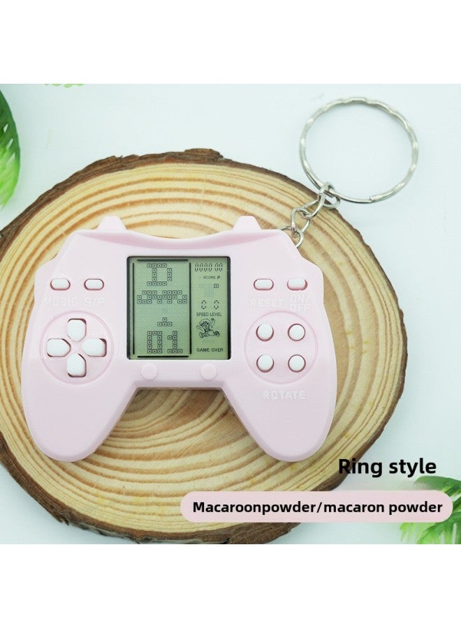 Tetris Handle Video Game Machine Keychain Hanging Decompression Nostalgic Children's Toys Small Gifts-Color:Macaron Powder  - Image 1
