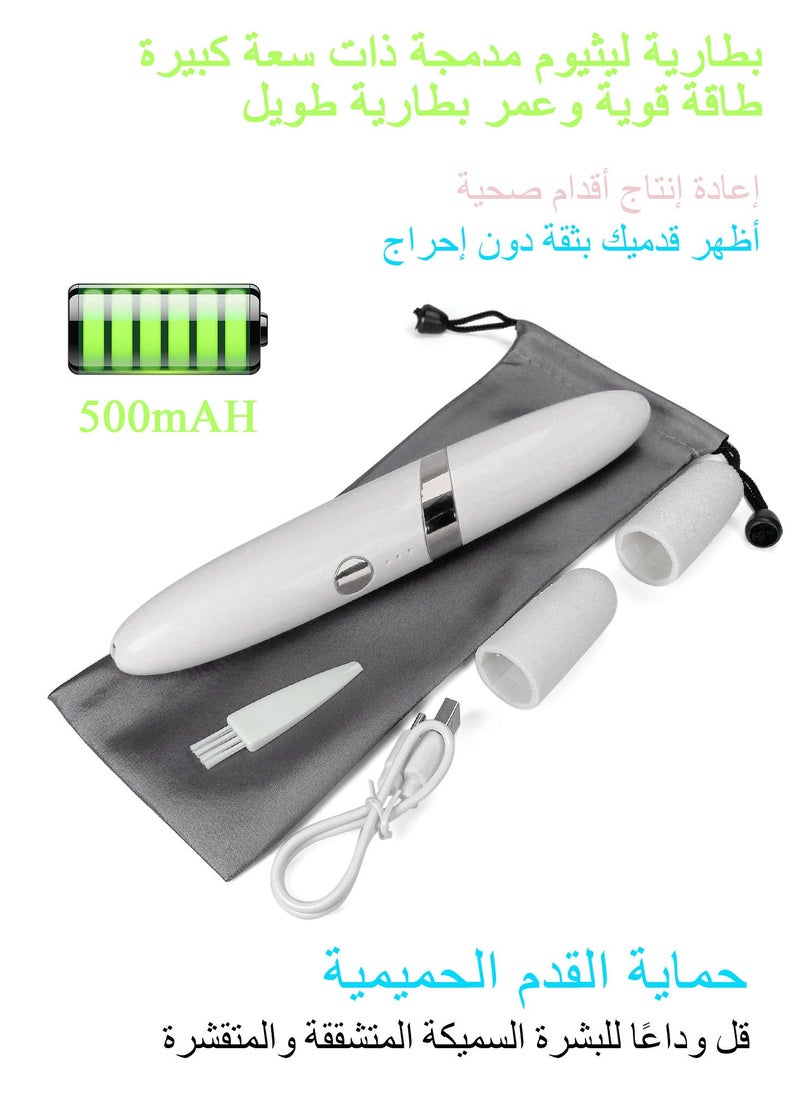 Syarme Electric Foot Callus Remover, Rechargeable Pedicure Kit Foot File, 3-Speed Speed Regulation with 3 grinding Roller Heads for Remove Cracked Heels Calluses and Hard Skin  - Image 5