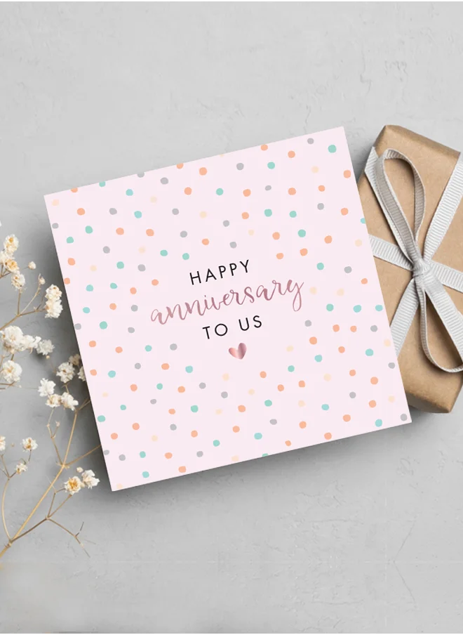 Share the Love Happy Anniversary to us, Greeting Card