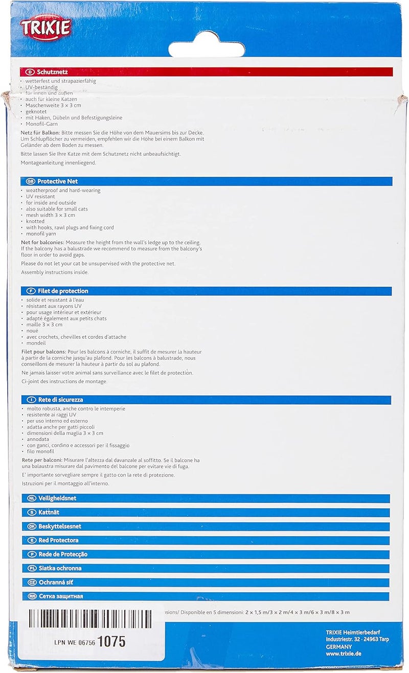 Trixie Transparent Protective Net for Cats - 8X3M - Image 2