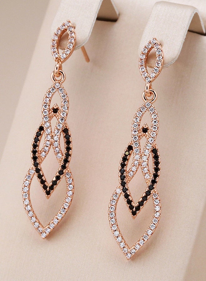 JCB CHIC 1pair   Long Drop Earrings for Women Rose Gold Color Fashion Minimalist Geometric Earrings for Everyday Jewelry Gifts - Image 3