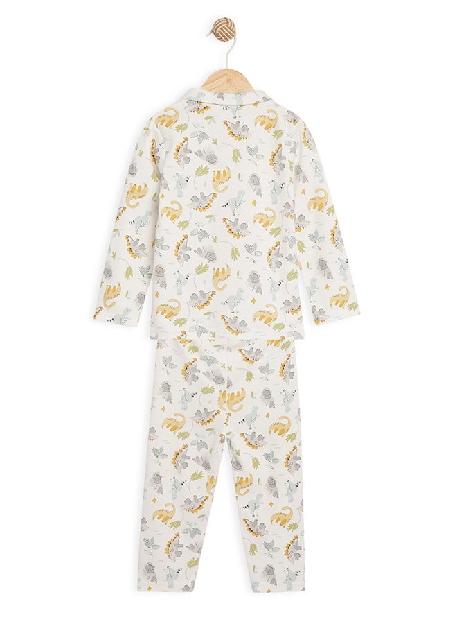 Babyfits Organic Cotton Pyjama Set With Collar, Oeko-Tex Certified Kids’ Pajamas For Boys And Girls 6-12 M - Image 2