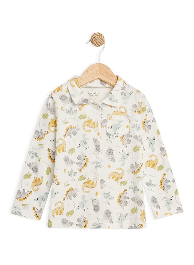 Babyfits Organic Cotton Pyjama Set With Collar, Oeko-Tex Certified Kids’ Pajamas For Boys And Girls 6-12 M - Image 3