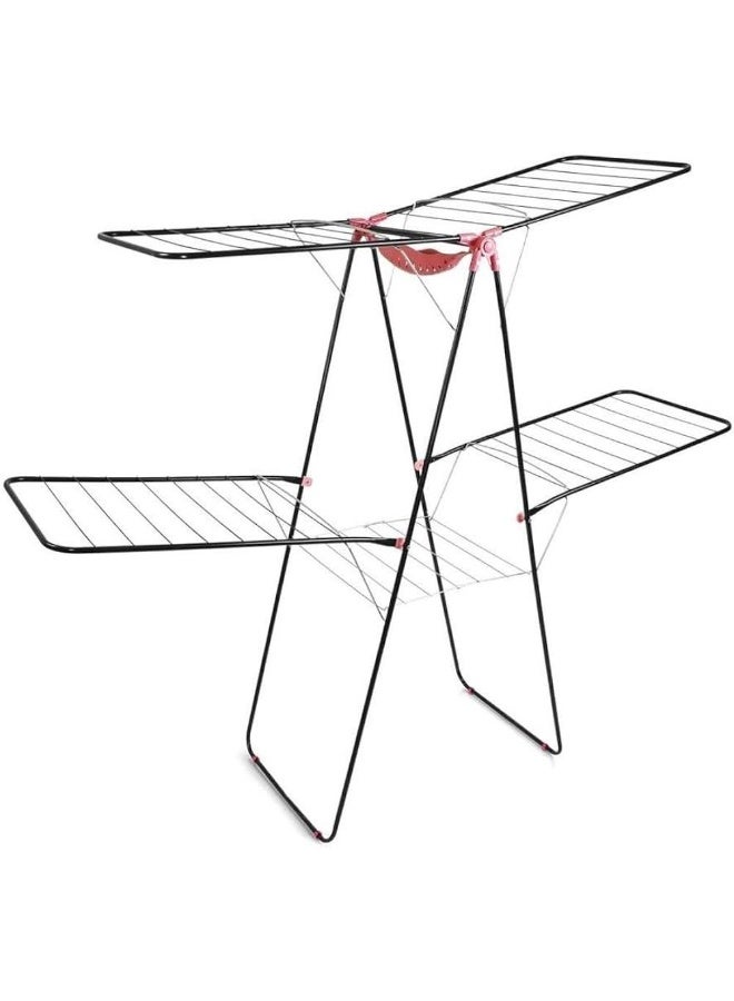 Danube Home Harmony Butterfly Foldable Laundry Dryer - 310Cm Metal Finish Space-Saving & Flexible Clothes Racks No Assembly Required Modern Laundry Accessories Décor