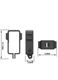 Excefore Camera Frame for DJI osmo Action 2, 2 Protective with Hot Shoe Base Anti-Drop Dust Protection Case Cover Mount+ Screen Protector Kits  - Image 5