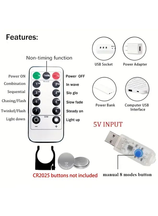Pink 600 LED Curtain Lights 6x3M Remote Control 8 Modes USB Fairy Lights for Party Bedroom Decor - Image 5