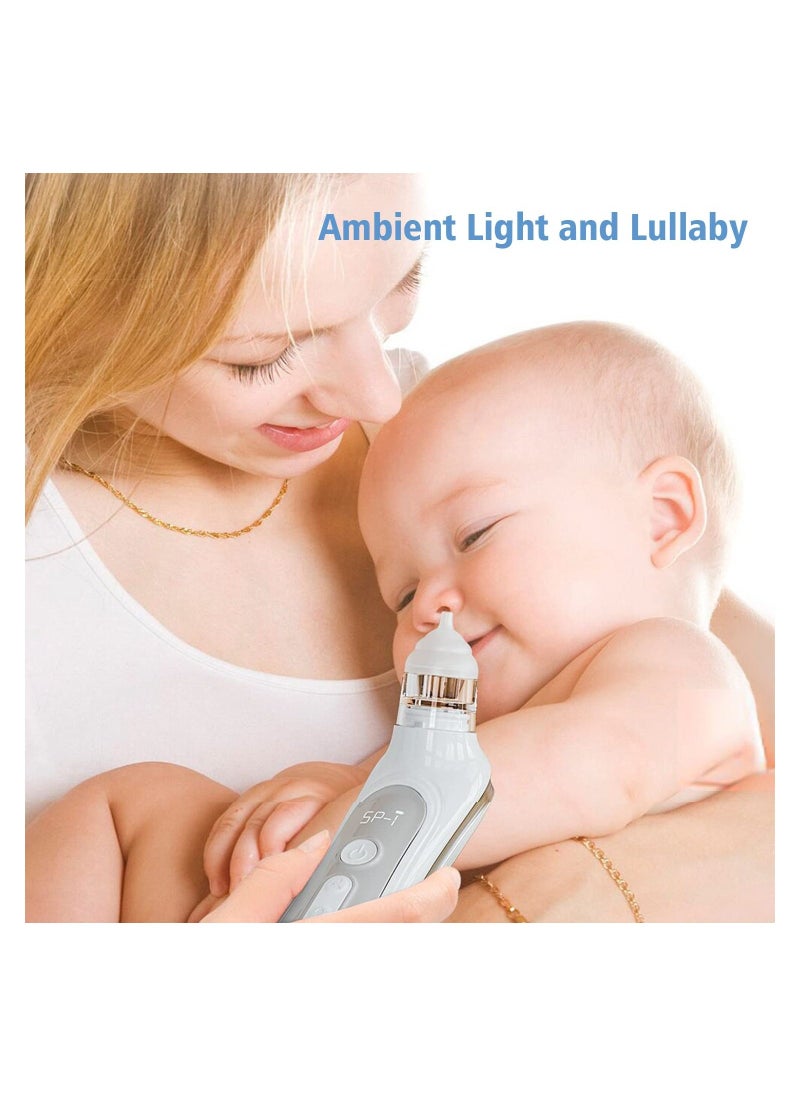 Generic Electric Nasal Aspirator for Baby, Baby Nose for Toddlers - Rechargeable, with 3 Silicone Heads, 5-Gear Adjustable Suction, Booger for Babies with Music and Light Soothing Function  - Image 2