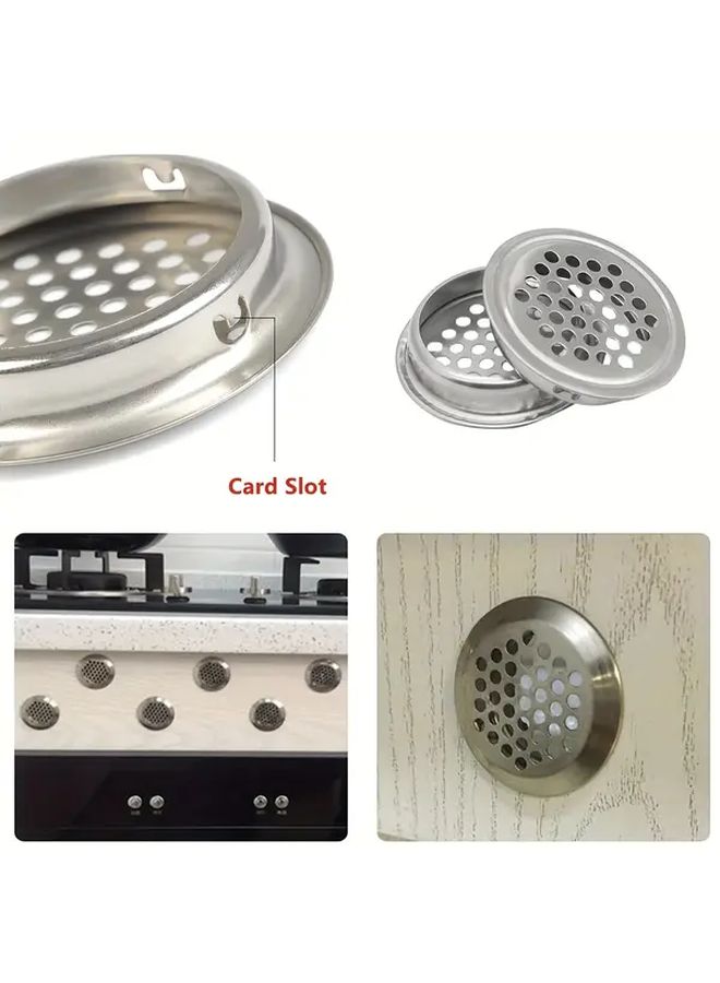 Inclined Air Vent Louvers 35mm Round 10 Pack Stainless Steel For Ventilation - Image 2