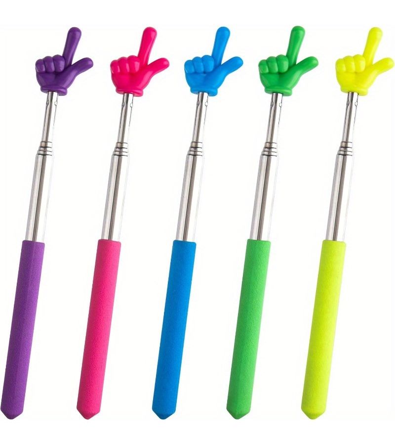 5Pcs Retractable Teacher Pointers Ergonomic Grip for Classroom - Image 2
