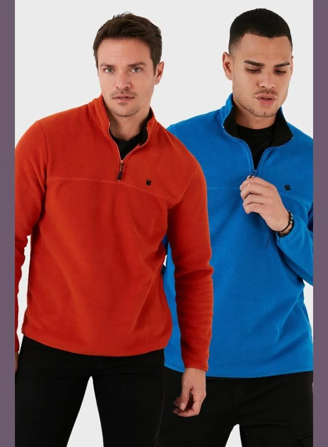 Buratti Slim Fit Anti-Pilling Non-Pilling Bato Collar Raised 2-Pack Polar Men's POLAR 5906001S2