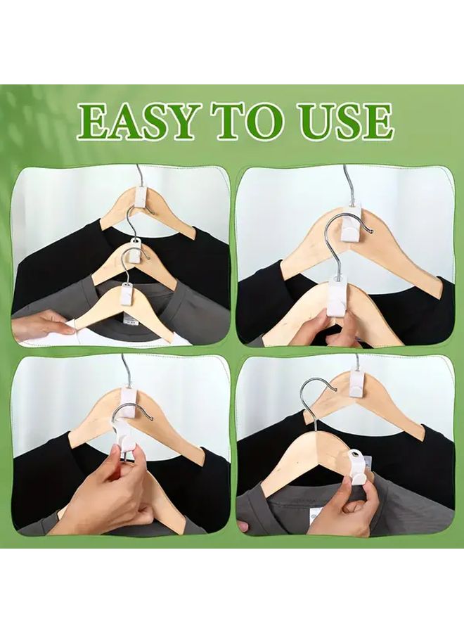 12 Hanger Connectors With Hooks Stackable Closet Organizer For Shirts Dresses Coats - Image 2