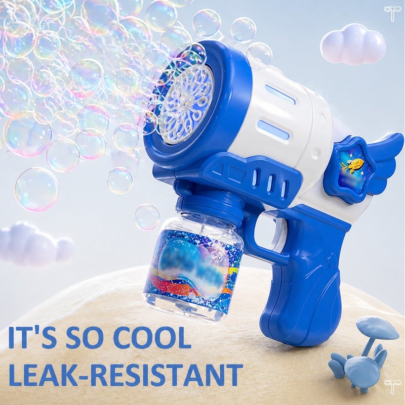 O2. Angel Bubble Gun with LED Light Effect – Automatic Bubble Blaster Toy for Kids – Continuous Bubble Stream – Includes 100ML Bubble Solution Bottle – Perfect for Outdoor Parties & Playtime - Image 5
