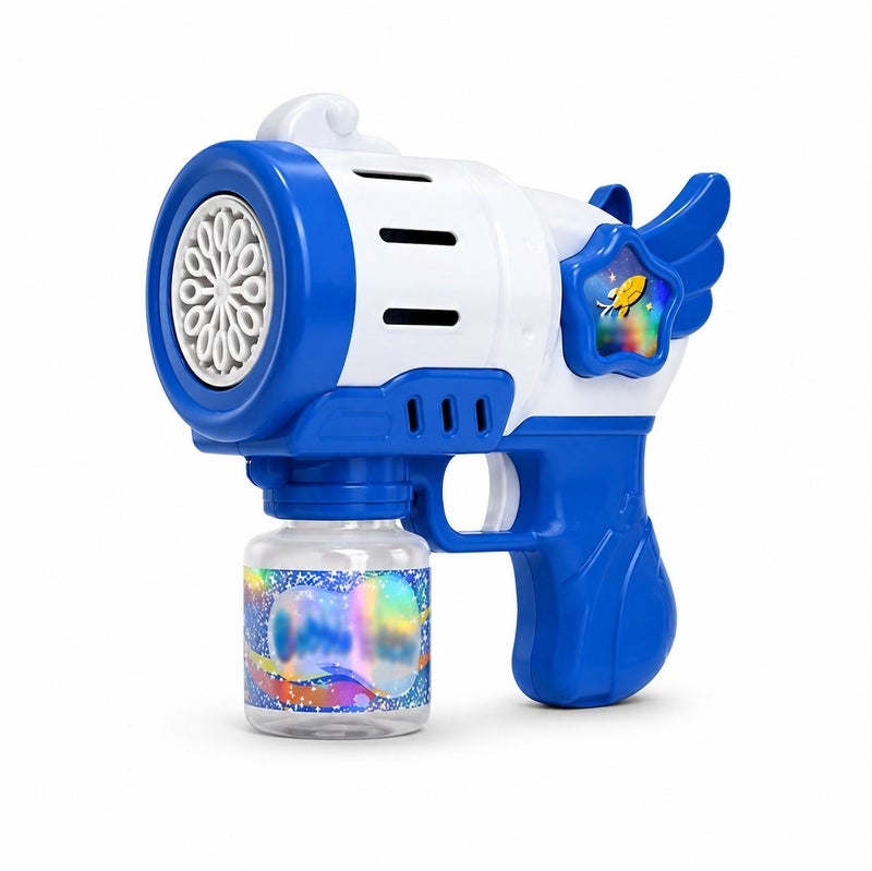 O2. Angel Bubble Gun with LED Light Effect – Automatic Bubble Blaster Toy for Kids – Continuous Bubble Stream – Includes 100ML Bubble Solution Bottle – Perfect for Outdoor Parties & Playtime - Image 2