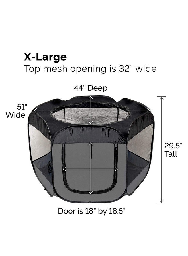 خيمة لعب محمولة للكلاب والقطط من فورهافن، ملعب/بيت للحيوانات الأليفة قابل للطي للاستخدام الداخلي والخارجي مع سحاب للجراء - رمادي، كبير جدًا - Image 2
