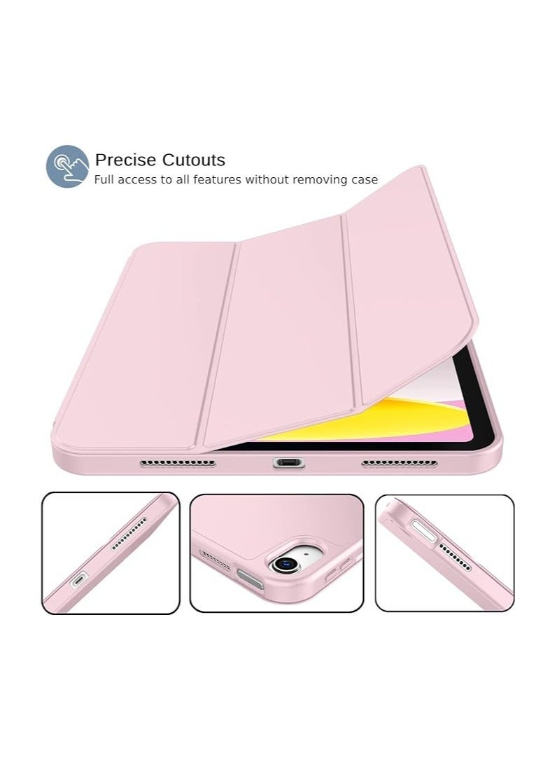 زيكلون غطاء حماية من الجلد الطبيعي لجهاز أبل آيباد 10 مقاس 10.9 بوصة وردي - Image 3