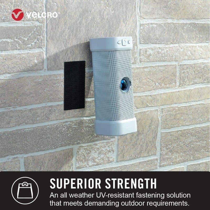 VELCRO Brand Extreme Outdoor Fasteners | Heavy Duty Adhesive Strips | 4 x 2 inch, 3 Pack, Titanium - Image 2