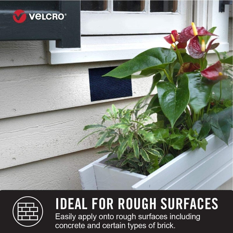 VELCRO Brand Extreme Outdoor Fasteners | Heavy Duty Adhesive Strips | 4 x 2 inch, 3 Pack, Titanium - Image 3