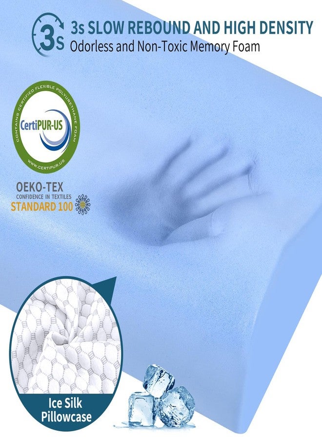 Ylekto Cervical Neck Pillow for Pain Relief - Ergonomic Contour Memory Foam Pillows, Cooling Side Sleeper Pillow for Sleeping, Orthopedic Bed Pillow for Back Stomach Sleepers with Pillowcase - Image 5
