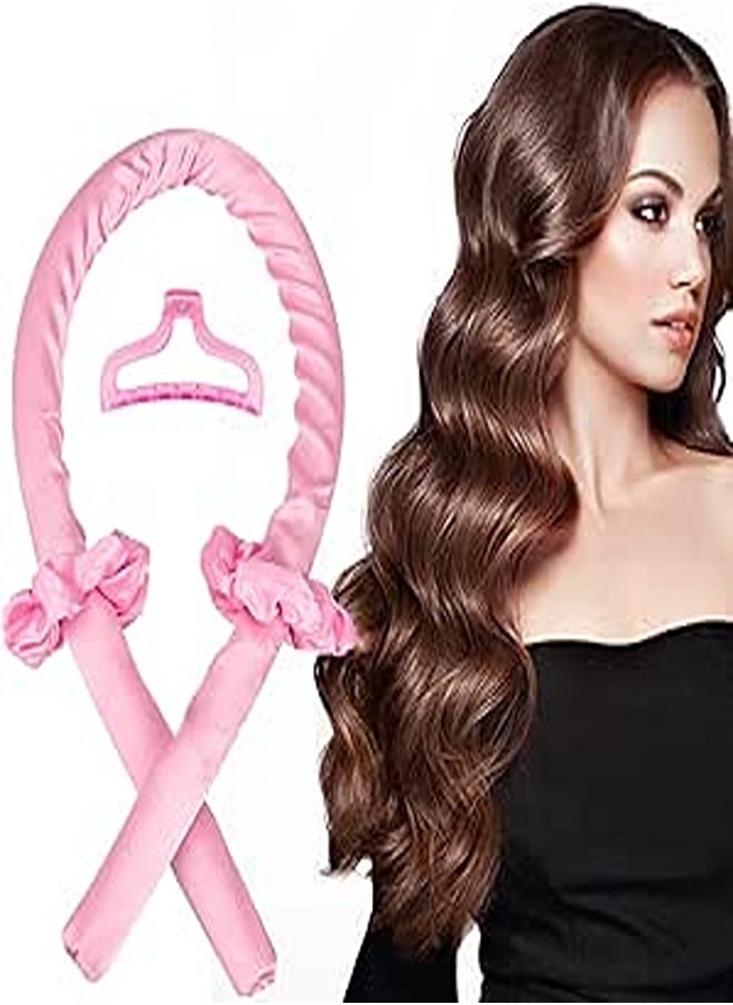 Heatless Curling Rod Headband, Heatless Hair Curler Set Heatless Curlers for Long Hair Satin Heatless Hair Rollers Hair Curlers to Sleep In No Heat Curlers with Hair Clips and Scrunchie (Pink) - pzsku/Z02E17785C8430E24F841Z/45/_/1721640942/6a563027-6b28-4413-8e16-89274c92ba18