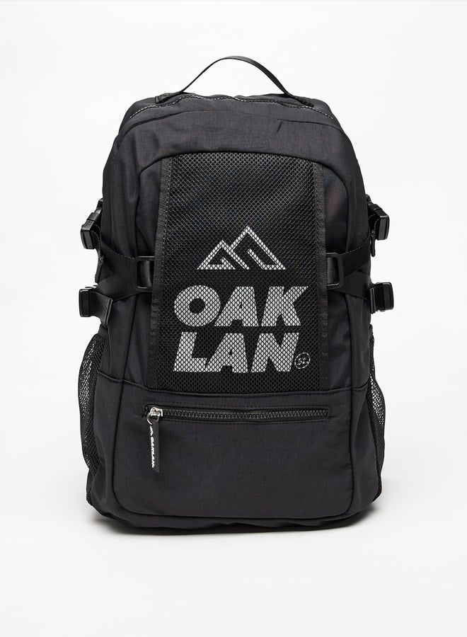 أوكلان حقيبة ظهر بطبعة شعار مع أحزمة قابلة للتعديل - Image 1