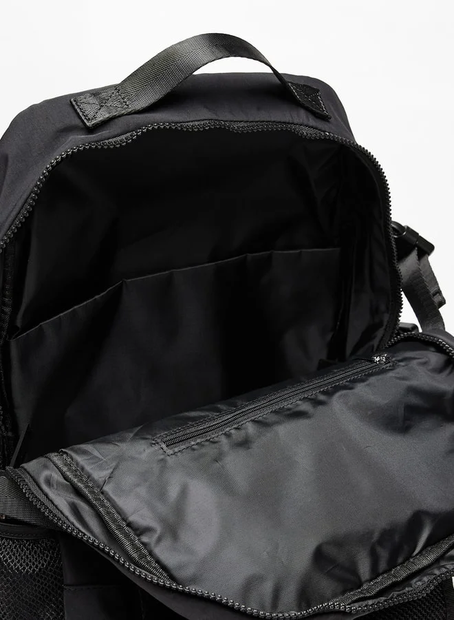 OAKLAN Logo Print Backpack with Adjustable Straps - 42x30x16 cm
