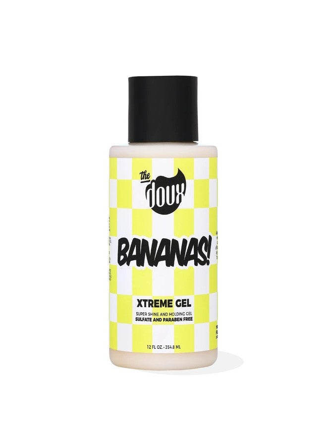 THE DOUX Bananas Xtreme Hold Hair Gel for Curly Hair –Strong Hold Styling Gel with Frizz Control & Shine –Hair Gel for Women & Men, Curl Gel for Wavy Hair, Natural Hair, Protective Styles & Defined Curls, 12oz - Image 1