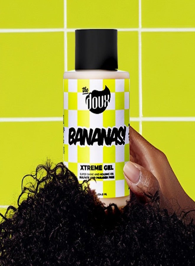 THE DOUX Bananas Xtreme Hold Hair Gel for Curly Hair –Strong Hold Styling Gel with Frizz Control & Shine –Hair Gel for Women & Men, Curl Gel for Wavy Hair, Natural Hair, Protective Styles & Defined Curls, 12oz - Image 5