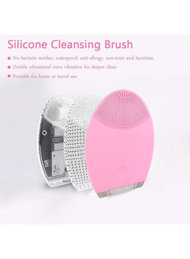 Loquat Electric Facial Vibration Cleanser Pink - Image 3