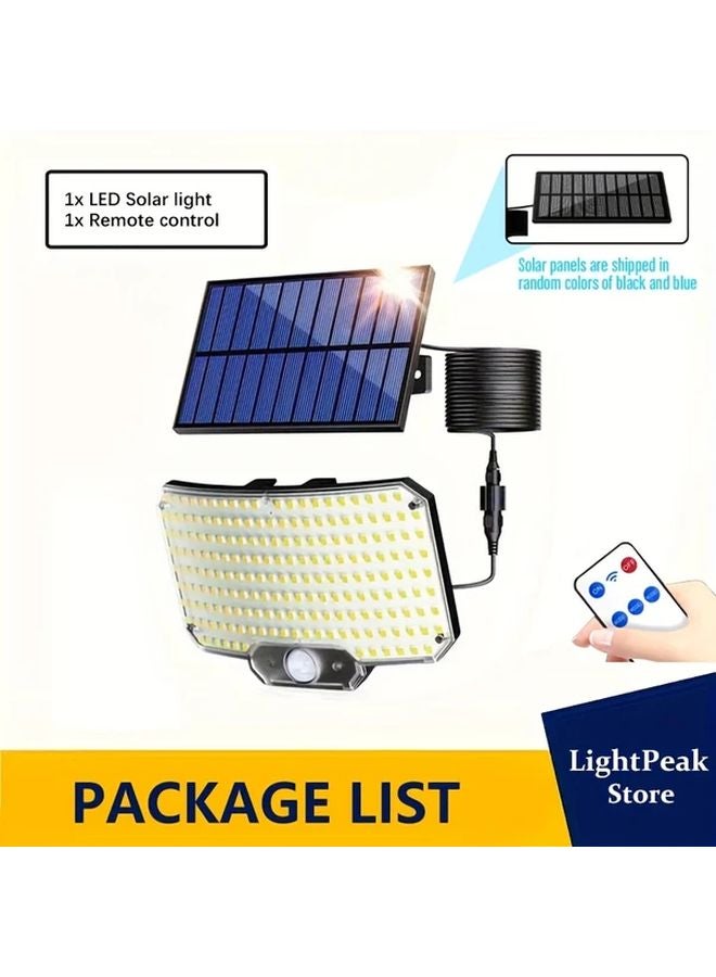 1pc Smart 234LED Solar Motion Sensor Wall Light 3 Modes Outdoor Garden Lamp - Image 1