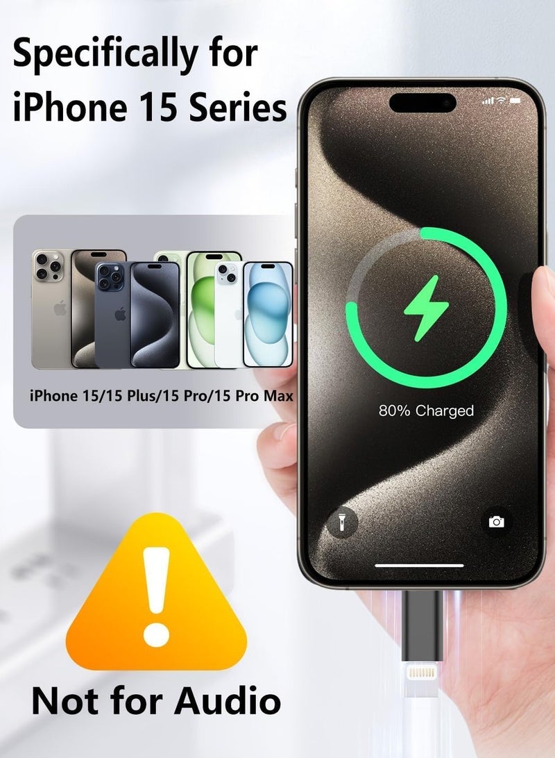 OTG Lightning Female to USB C Male Adapter , PD Fast Charging and data transmission for iPhone 14/13/12/11/SE, for iPad, for Air Pods, Type C to Lightning Adapter, Not for Audio/OTG, small and light, easy to carry  – Black