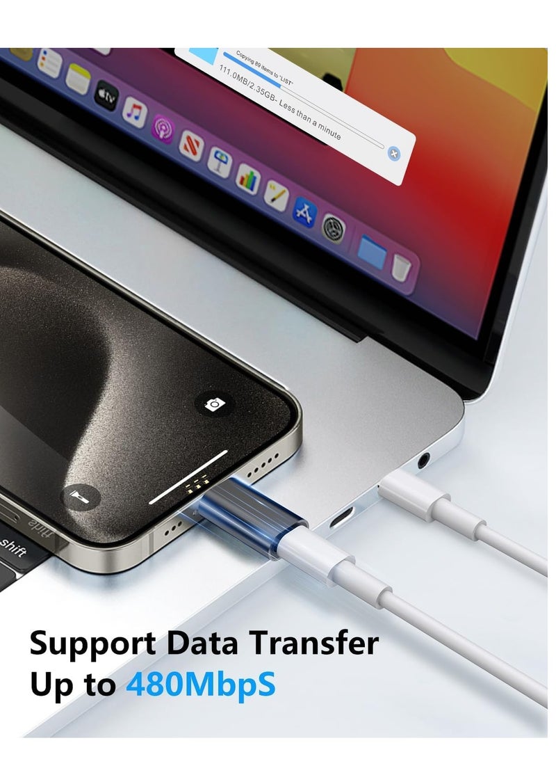 OTG Lightning Female to USB C Male Adapter , PD Fast Charging and data transmission for iPhone 14/13/12/11/SE, for iPad, for Air Pods, Type C to Lightning Adapter, Not for Audio/OTG, small and light, easy to carry  – Black