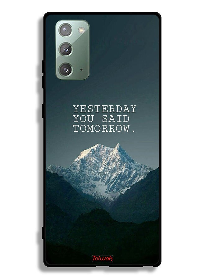 Tolwak Samsung Galaxy Note 20 Protective Case Cover Yesterday You Said Tomorrow - Image 2