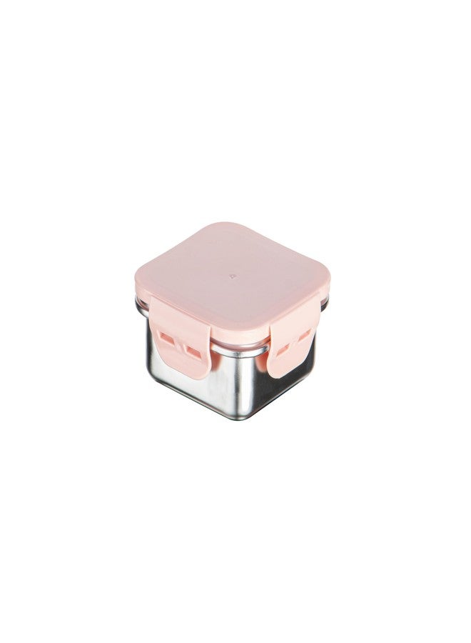 Polyset Duo Dine Steel Lunch Box | Stainless Steel Tiffin Box for Office, School & Kitchen Storage | Airtight Food Container, Fridge Safe (Pink, 285 ml) - Image 1