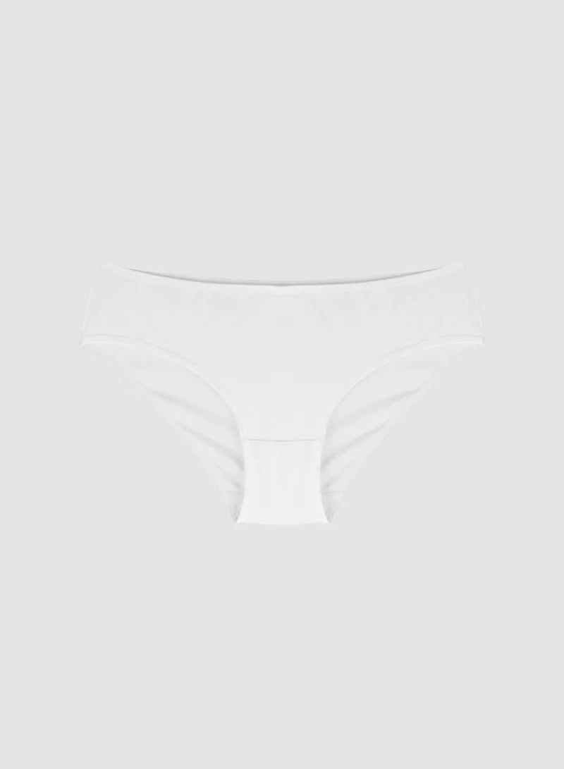 بنتي سراويل داخلية قطنية بيضاء - عبوة من  قطع