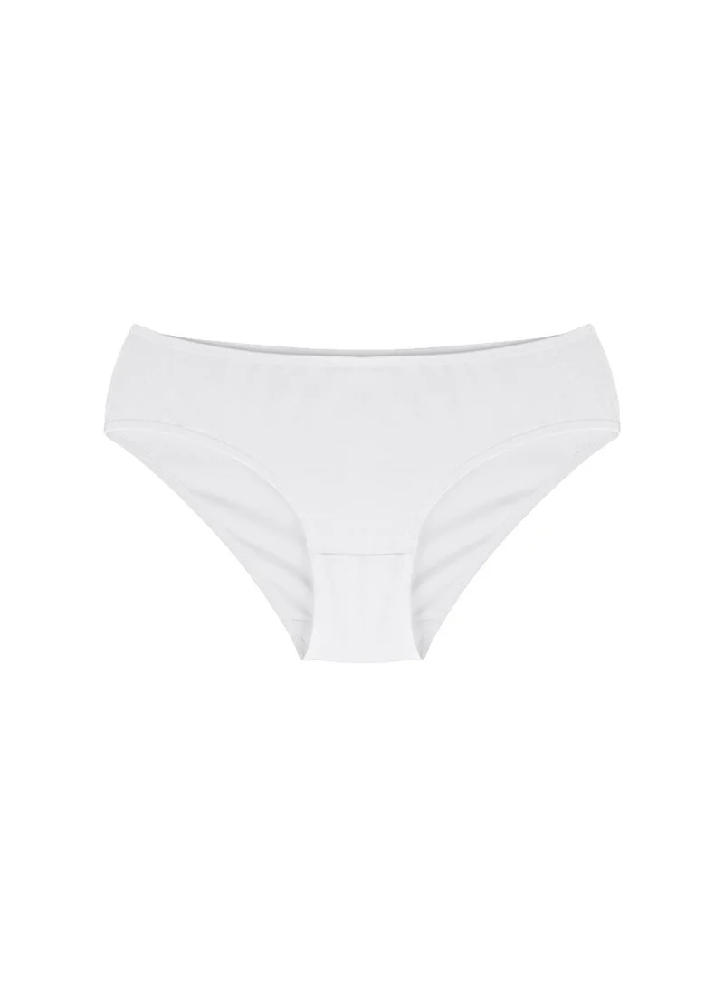 بنتي سراويل داخلية قطنية بيضاء - عبوة من  قطع