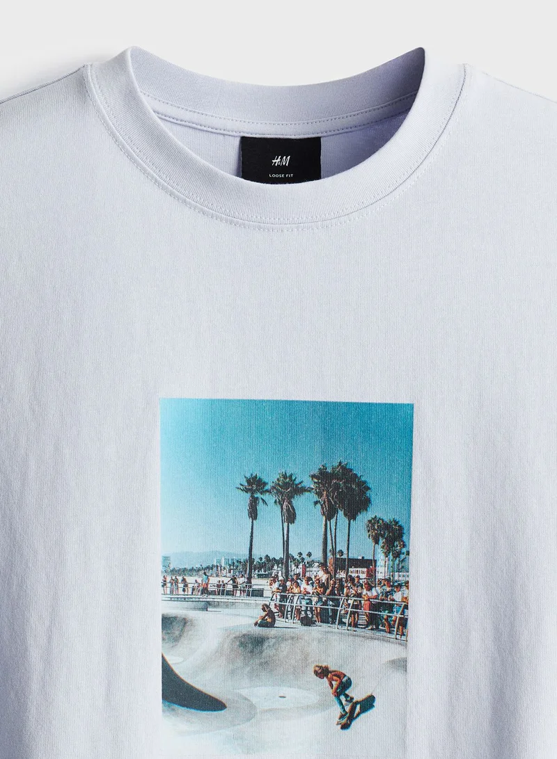 H&M Loose Fit Graphic T-Shirt