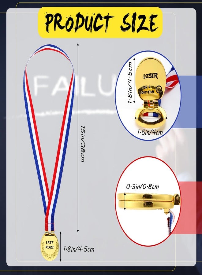 Misdary Last Place Medal Toilet Seat Flip Cover Design Loser Award Funny 1.6 Inch Wide Toilet Medal with Webbing Last Place Trophy for Competitions Funny Supplies(6 Pcs) - Image 2