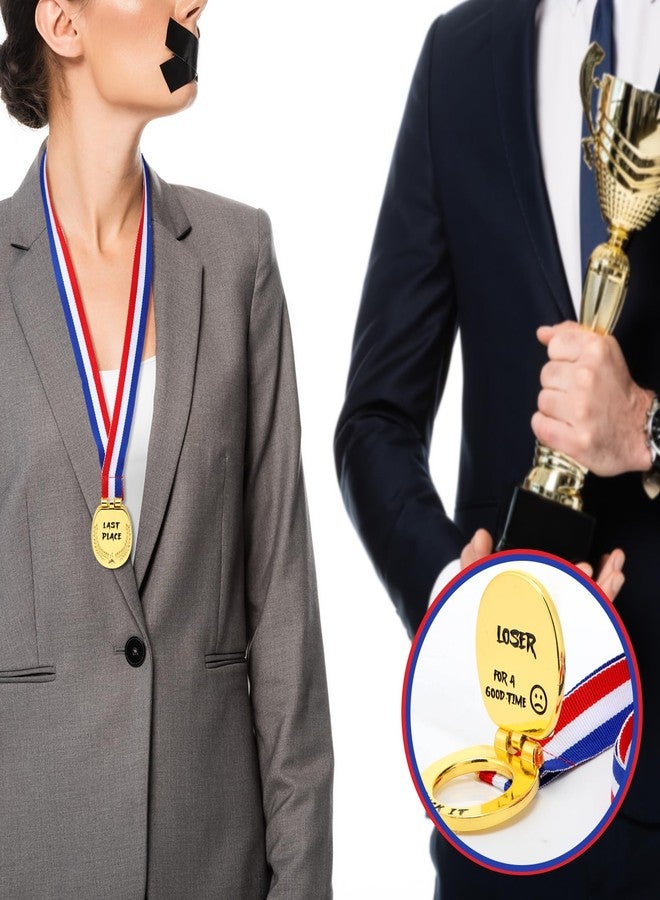 Misdary Last Place Medal Toilet Seat Flip Cover Design Loser Award Funny 1.6 Inch Wide Toilet Medal with Webbing Last Place Trophy for Competitions Funny Supplies(6 Pcs) - Image 5