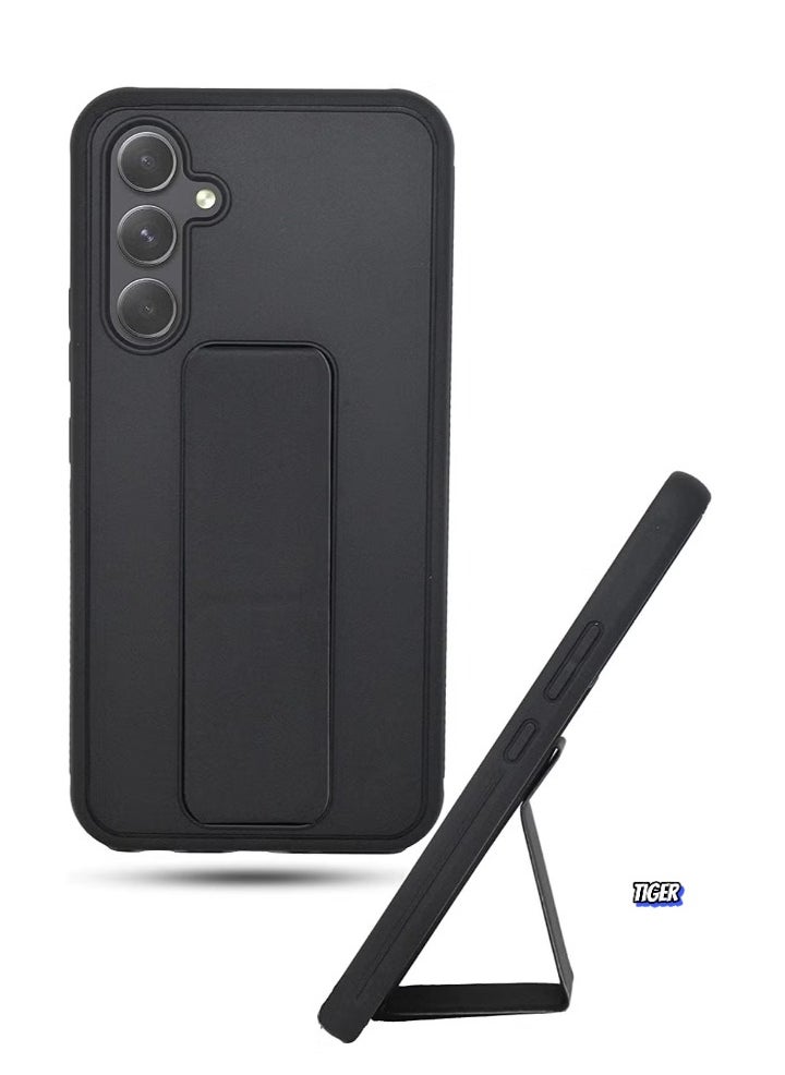 TIGER Samsung Galaxy A25 Back Stand Case Cover – Magnetic Holder, Soft Silicone, Horizontal & Vertical Kickstand, Wrist Strap, Full Protection, Scratch Resistance Matte Finish Case for Samsung Galaxy A25 - Image 1