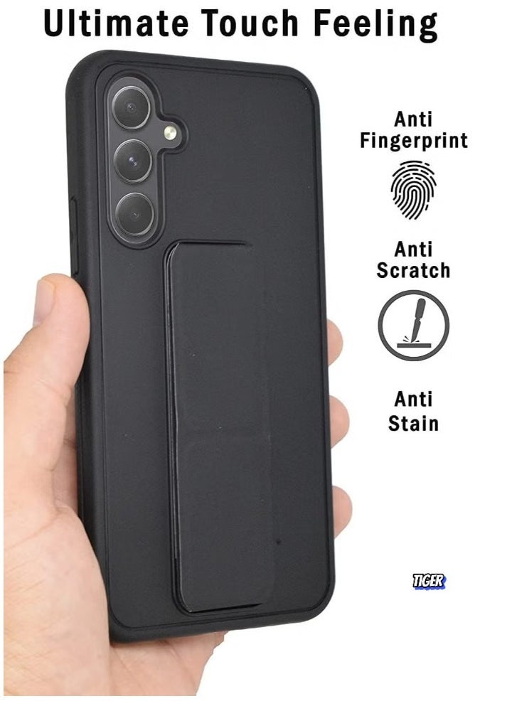 TIGER Samsung Galaxy A25 Back Stand Case Cover – Magnetic Holder, Soft Silicone, Horizontal & Vertical Kickstand, Wrist Strap, Full Protection, Scratch Resistance Matte Finish Case for Samsung Galaxy A25 - Image 2